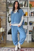 Terry B Hi Lo Tank Denim